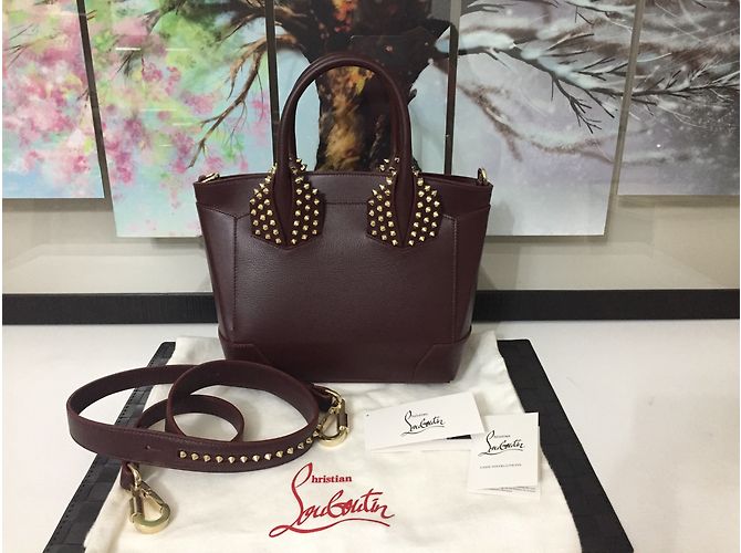 Borsa a mano Christian Louboutin Eloise Small in pelle marrone - vista 3