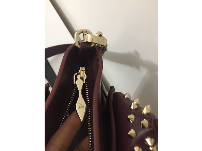 Borsa a mano Christian Louboutin Eloise Small in pelle marrone - vista 5