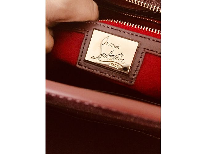 Borsa a mano Christian Louboutin Eloise Small in pelle marrone - vista 6