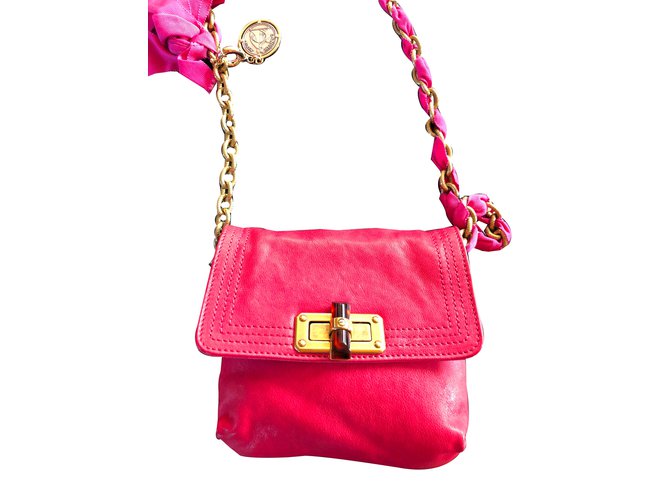 Mini borsa Lanvin Happy in pelle rosa - vista 2