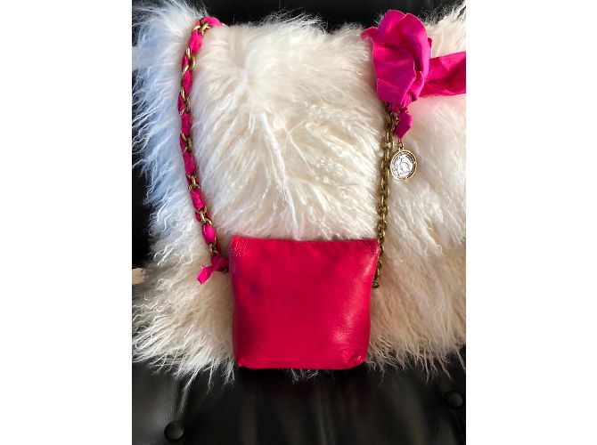 Mini borsa Lanvin Happy in pelle rosa - vista 4