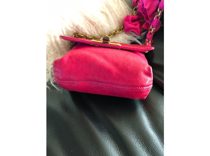 Mini borsa Lanvin Happy in pelle rosa - vista 5