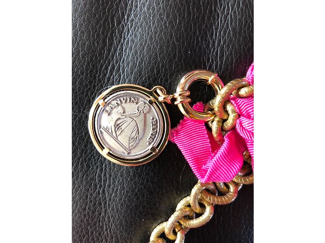 Mini borsa Lanvin Happy in pelle rosa - vista 6