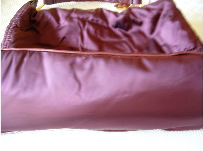 Borsa Hobo Tod's Blueberry Rosso Scuro in Tessuto Bordò - vista 4