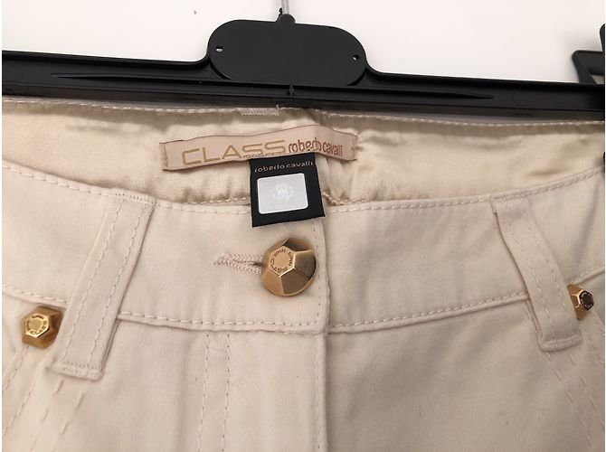 Shorts Roberto Cavalli de algodão cor eggshell Fora de branco - vista 3