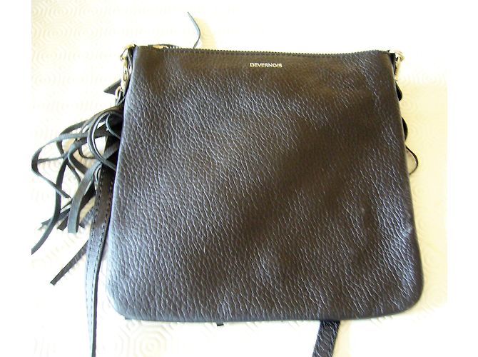 Autre Marque Devernois Black Leather Fringe Shoulder Bag - view 2
