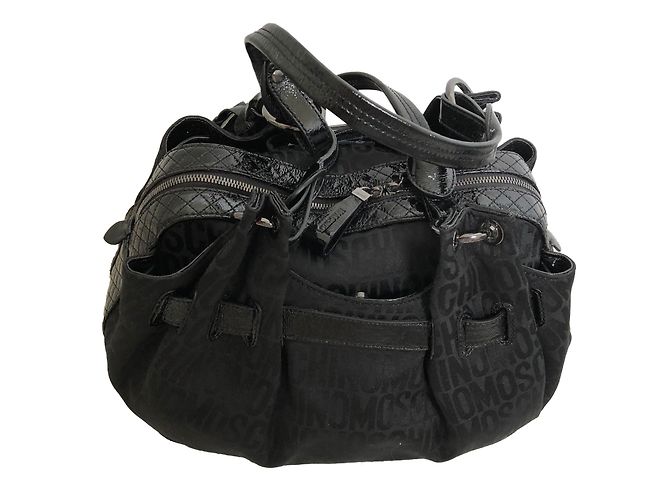 Borsa Love Moschino nera in tela Nero - vista 2