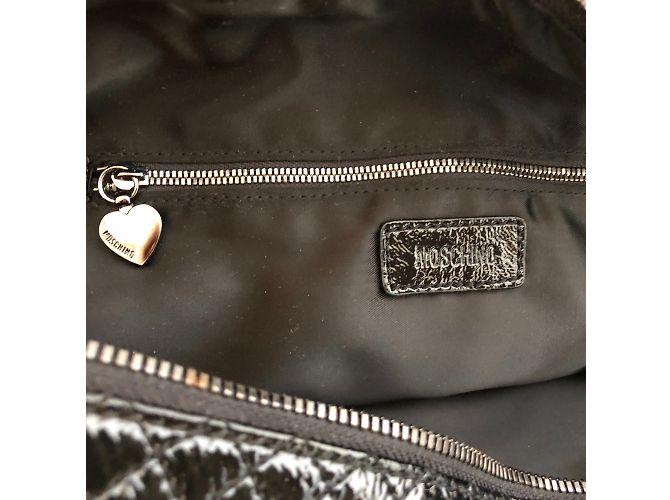 Borsa Love Moschino nera in tela Nero - vista 3
