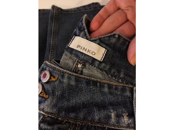Pinko Bootcut Jeans aus blauem Denim - Ansicht 3