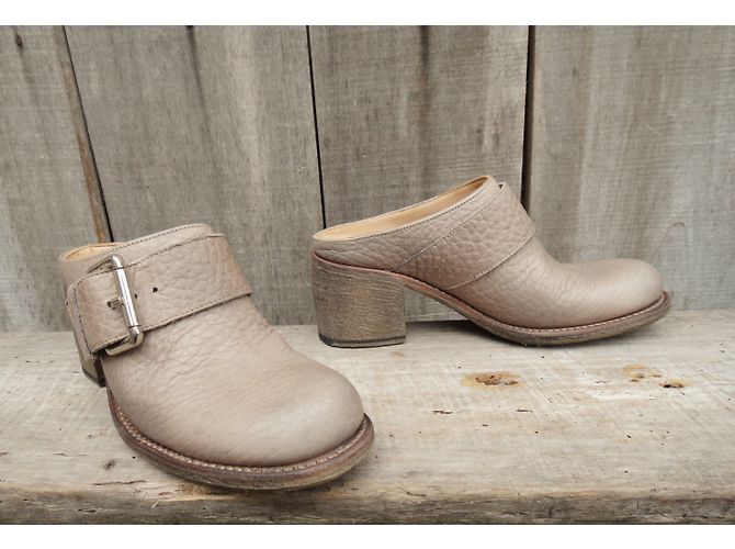 Sabots Free Lance en cuir beige 36 - vue 5