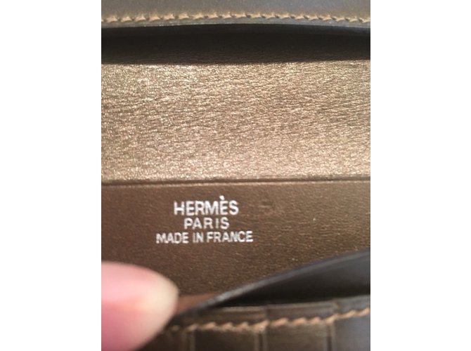 Hermès portafogli D'oro Marrone chiaro - vista 3
