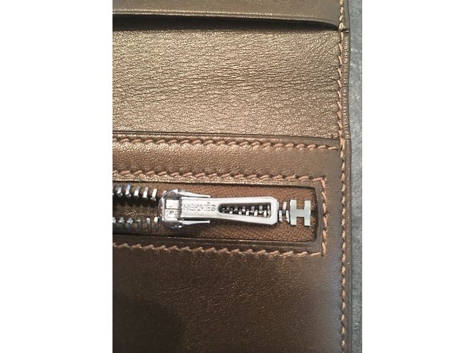Hermès portafogli D'oro Marrone chiaro - vista 5