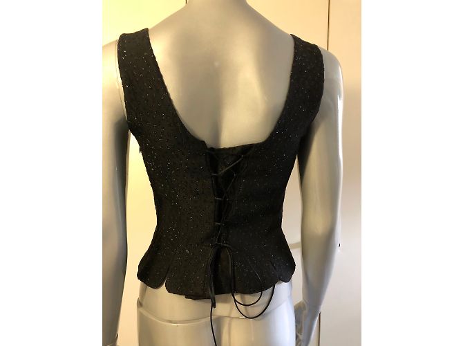 Autre Marque Set Giacca Nera Glitterata e Top Senza Maniche Christie Street Nero - vista 3