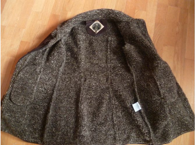 Autre Marque Abrigo skinny marrón DreiMaster Marrón oscuro - vista 3