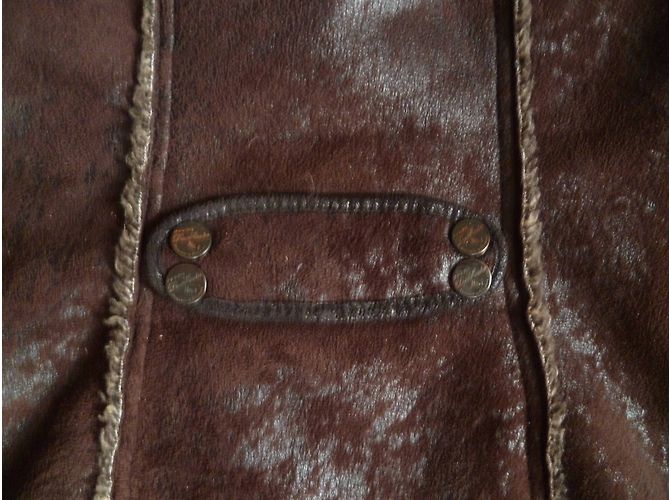 Autre Marque Abrigo skinny marrón DreiMaster Marrón oscuro - vista 7