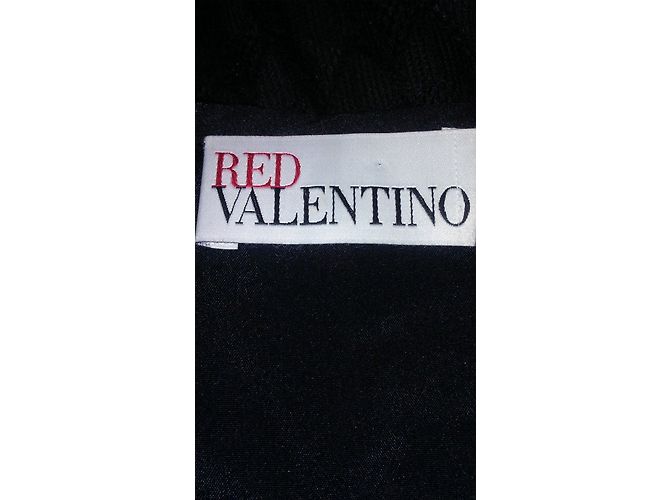 Red Valentino Point d'esprit Spitzenkleid schwarz - Ansicht 2