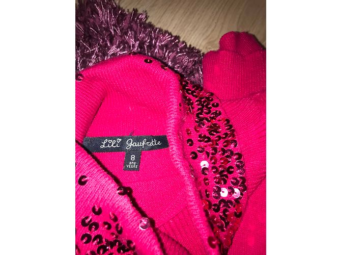 Autre Marque Weste und Rollkragenpullover Set Anthrazit 8 Jahre Pink - Ansicht 4