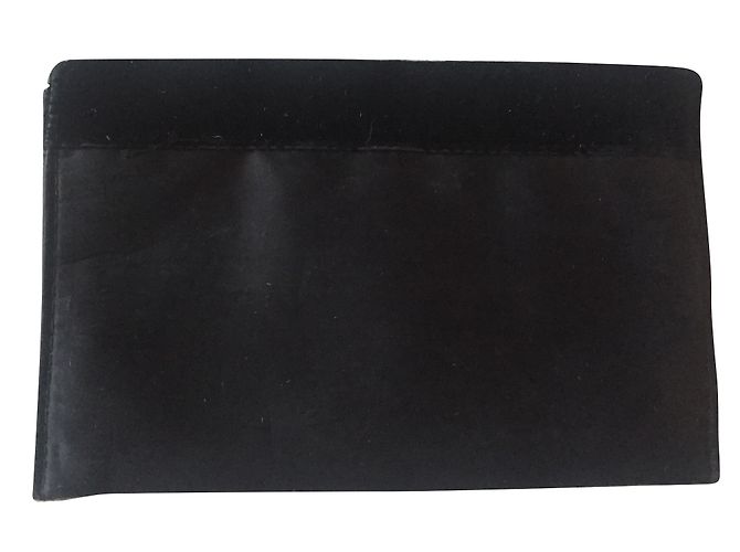 Pochette Yves Saint Laurent in velluto e raso nero - vista 2