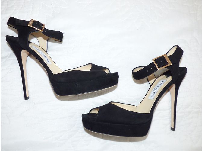 Sandali con platform Linda Jimmy Choo in pelle nera Nero - vista 12
