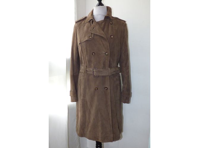 Tara Jarmon gabardina de terciopelo de cabra marrón Castaño - vista 6