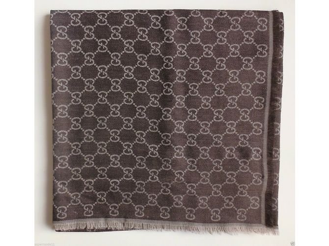 bufanda gucci marrón - vista 3