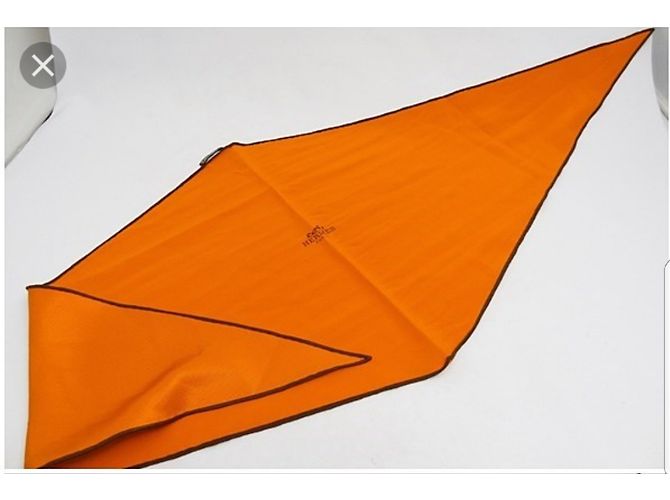 Hermès Lenços Laranja - vista 2