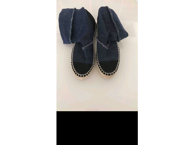 Espadrillas Chanel in denim blu taglia 36 - vista 3