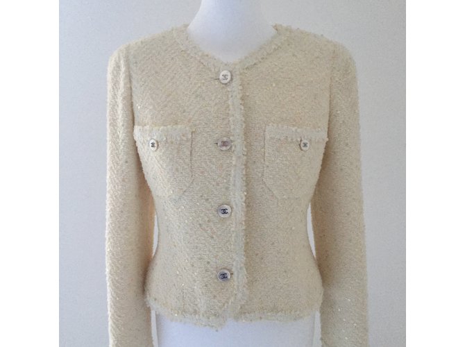 Chanel Chaquetas Blanco roto - vista 3