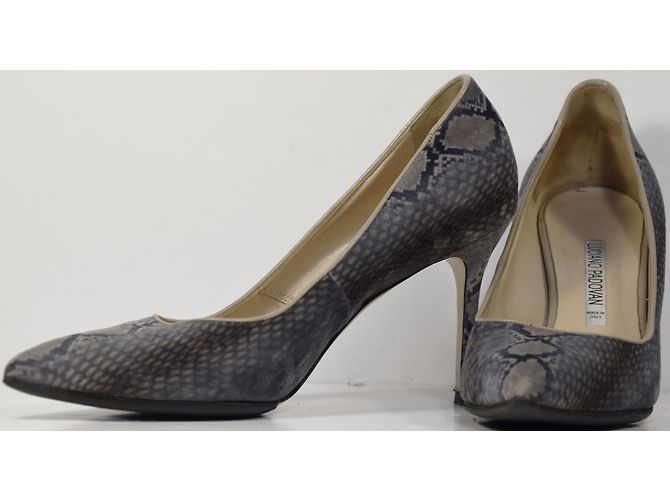 Décolleté Luciano Padovan Velvet Piton Blu Pelle - vista 2