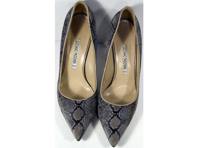 Décolleté Luciano Padovan Velvet Piton Blu Pelle - vista 3