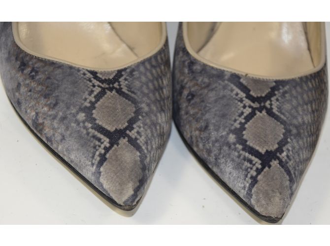 Décolleté Luciano Padovan Velvet Piton Blu Pelle - vista 5