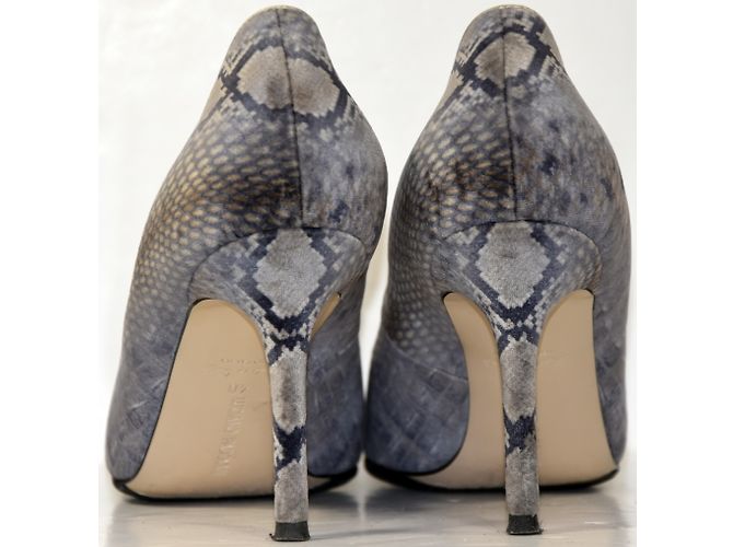 Décolleté Luciano Padovan Velvet Piton Blu Pelle - vista 6