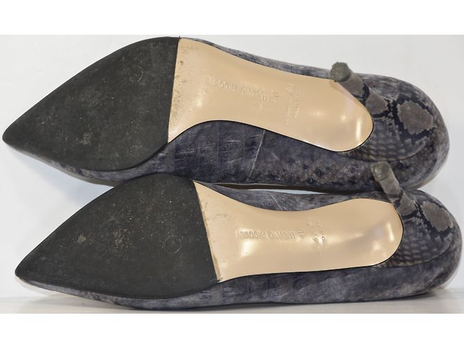 Décolleté Luciano Padovan Velvet Piton Blu Pelle - vista 7