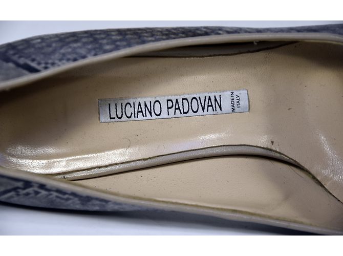 Décolleté Luciano Padovan Velvet Piton Blu Pelle - vista 8