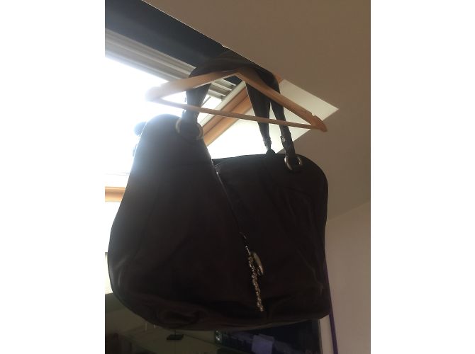 Céline XL Handtasche aus Leder Dunkelbraun - Ansicht 10