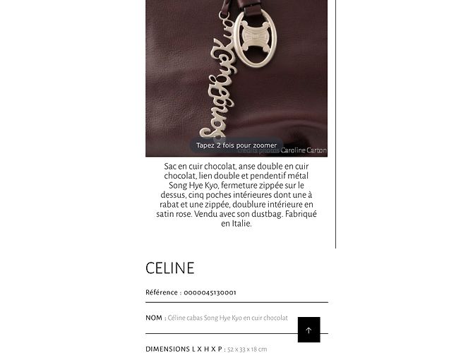 Céline XL Handtasche aus Leder Dunkelbraun - Ansicht 11