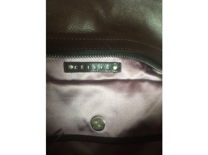 Céline XL Handtasche aus Leder Dunkelbraun - Ansicht 3