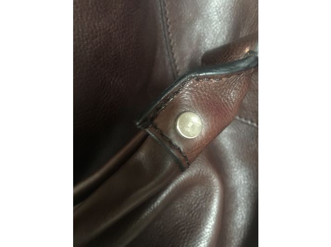 Céline XL Handtasche aus Leder Dunkelbraun - Ansicht 4
