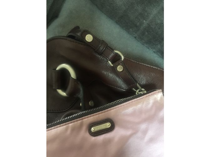 Céline XL Handtasche aus Leder Dunkelbraun - Ansicht 6
