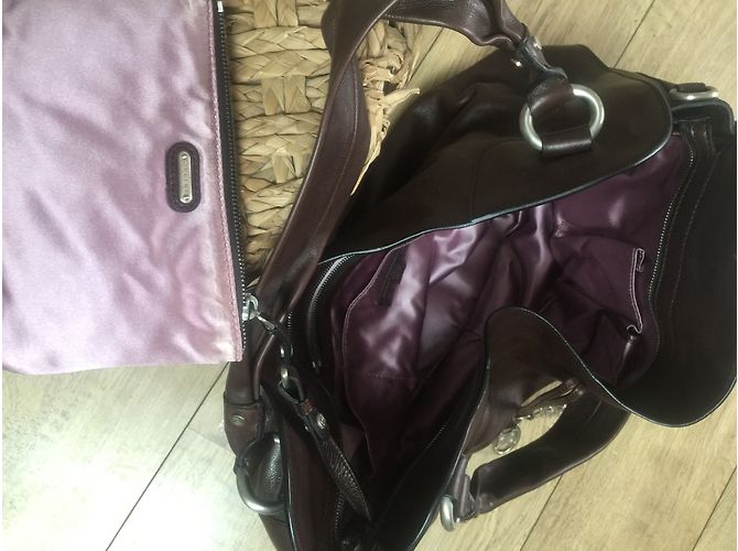 Céline XL Handtasche aus Leder Dunkelbraun - Ansicht 7