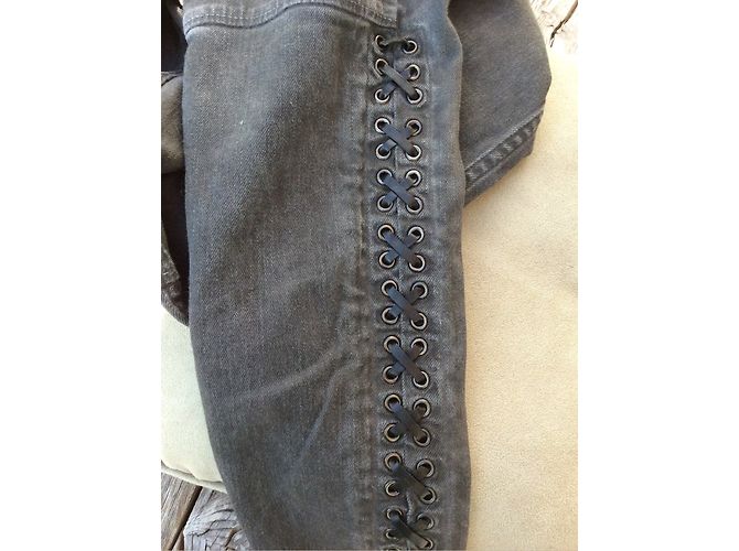 Maje Slim Jeans Grau Baumwolle - Ansicht 4