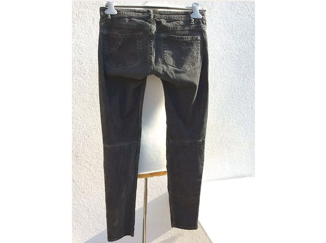 Maje Slim Jeans Grau Baumwolle - Ansicht 5