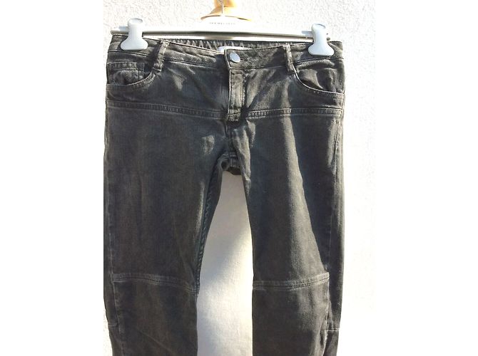 Maje Slim Jeans Grau Baumwolle - Ansicht 6