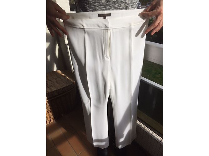 Pantalón recto de crepé blanco Apostrophe Talla 44 - vista 3