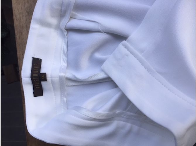 Pantalón recto de crepé blanco Apostrophe Talla 44 - vista 5
