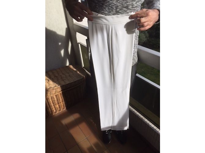 Pantalón recto de crepé blanco Apostrophe Talla 44 - vista 6