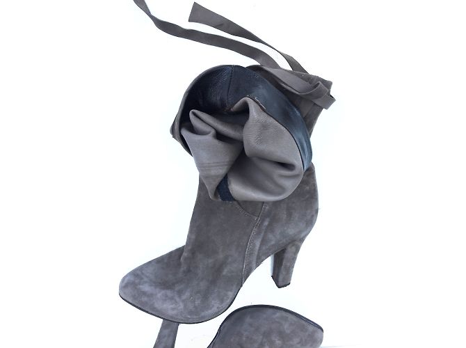 Vero Cuoio Botas overknee de ante grises - vista 5