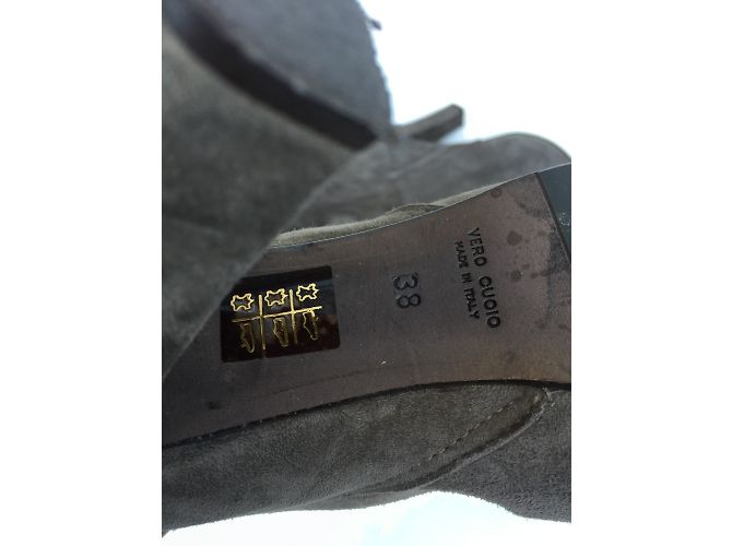 Vero Cuoio Botas overknee de ante grises - vista 6