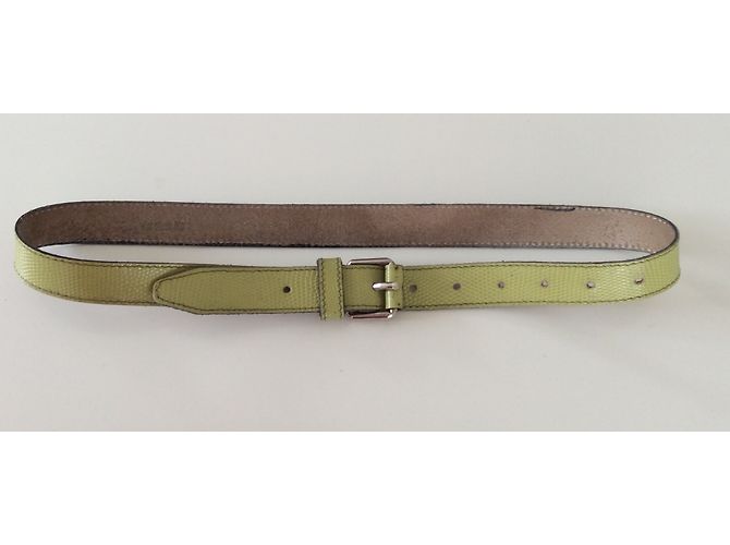 Autre Marque DOROTHÉE BIS Gürtel aus grünem Leder Eidechsenoptik Größe 80 - Ansicht 3