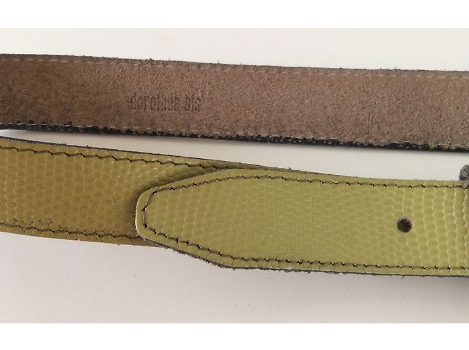 Autre Marque DOROTHÉE BIS Gürtel aus grünem Leder Eidechsenoptik Größe 80 - Ansicht 4